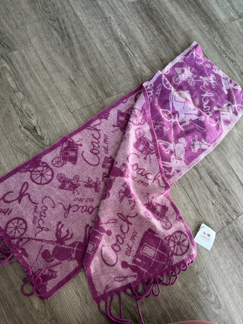 NWT COACH Horse And Carriage Muffler wool scarf